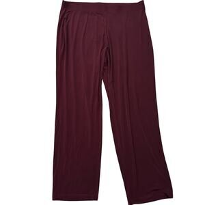 SUSAN GRAVER Women's Liquid Knit Mock-Neck Top and Wide-Leg Pull-On Pant Size 1X